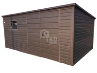 Domek Ogrodowy Schowek 4,5x3 brama dwuskrzydłowa okno Antracyt TKD205