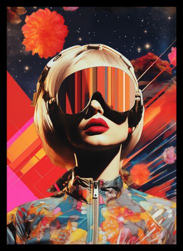 Plakat 25x35cm Retrofuturystyczna Muza na Arena.pl