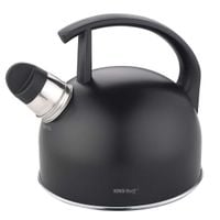 czajnik 1,5l z gwizdkiem kinghoff kh-1897 czarny mat