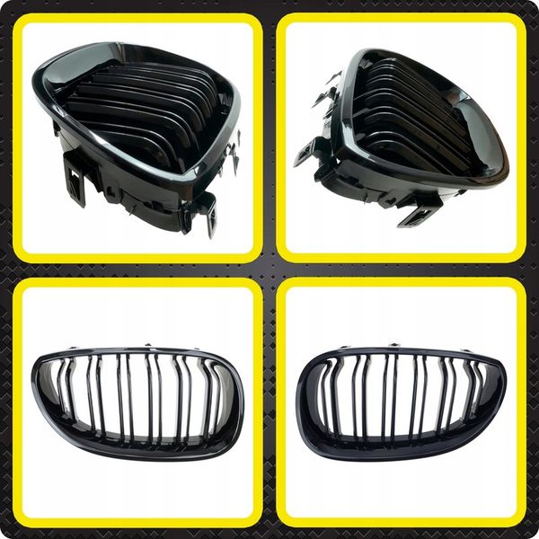Nerki atrapa grill CZARNY POŁYSK do BMW E60 E61 M5 zdjęcie 2