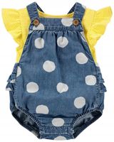 Carter's Zestaw 2-el. Rampers koszulka grochy