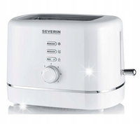 TOSTER 850W RUSZT DO BUŁEK BIAŁY RÓWNOMIERNE OPIEKANIE SEVERIN AT4324