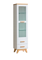 Nowoczesna Witryna 2 Drzwi 2 Szuflady Sosna Anderson 45 cm EVEN DL