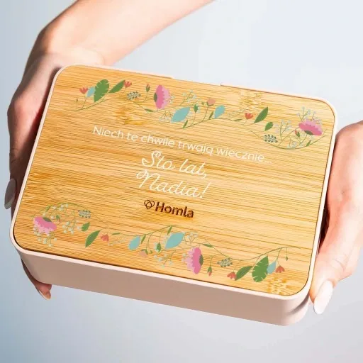 Organizer pojemnik różowy z lusterkiem NADRUK własny PREZENT URODZINY zdjęcie 14