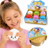 Gniotek antystresowy pierożek  Squishy 10cm bułeczka BAO gładka B-3229