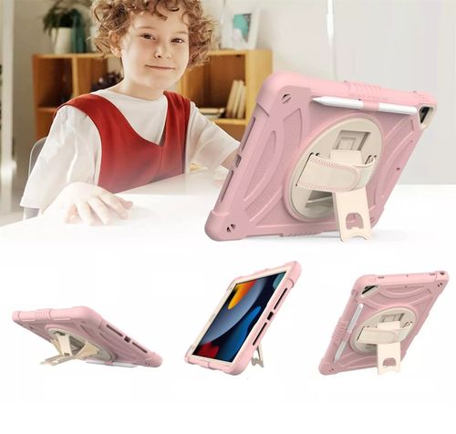 Etui do iPad 9/8/7 10.2" z Podstawką i Paskiem na Ramię Różowe na Arena.pl