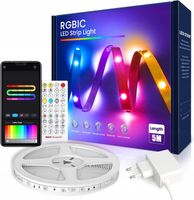 2X Taśma LED RGB IC 5m Sterowanie Segmentowe Aplikacja Muzyczna