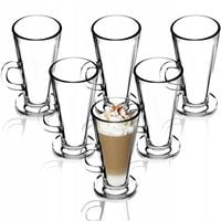 SZKLANKI DO KAWY LATTE NAPOJÓW ZESTAW 6 SZT 260ml