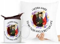 Zestaw Poduszka + Kubek Po Platforma Donald Tusk Z Nadrukiem Ze Zdjęciem