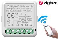 PRZEKAŹNIK PRZEŁĄCZNIK WŁĄCZNIK 2CH ZigBee 3.0 DOPUSZKOWY MINI TUYA SMART