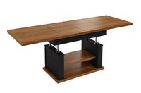 Ława Rozkładana Podnoszona Ławostół Stół L06 Orzech Ecco Czarny 130/210x80