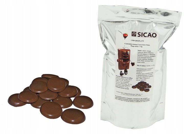 NAJLEPSZA Czekolada GORZKA 1 KG do fontann fondue zdjęcie 1