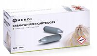 NABOJE DO SYFONU DO BITEJ ŚMIETANY N2O HENDI 50 SZTUK PO 8G GAZU W KAŻDYM