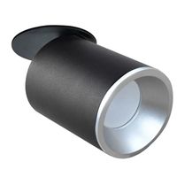 Sufitowa lampa tuba PALLAS 314130 metalowy wpust czarny ruchomy