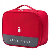 Kosmetyczka podróżna medyczna Apteczka duża czerwona kosmetyczka leki