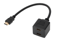 ZLA0791 Adaptor HDMI wtyk-2 x gniazdo na kablu 30