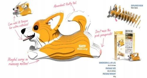 Pies Corgi - Eko Układanka 3D - Eugy na Arena.pl