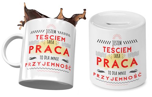 Dla Teścia Zestaw Kubek + Skarbonka Na Prezent Z Nadrukiem Ze Zdjęciem na Arena.pl