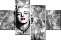 120CM 80CM ZEGAR 4 ELEM MARYLIN MONROE ELEKTRYZUJE OBRAZ ŚCIENNY