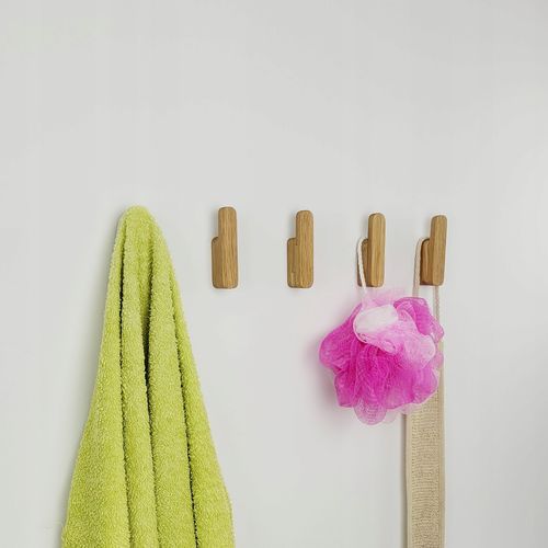 Drewniany Wieszak na Ubrania Ścienny Dębowy Haczyk Łazienkowy Przedpokoju na Arena.pl