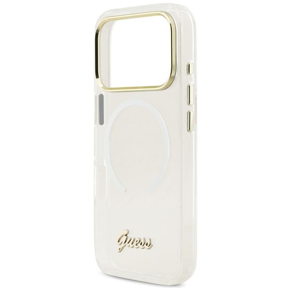 etui guess iml gradient script metal     magsafe do iphone 17 pro biały zdjęcie 6
