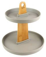 PATERA DWUPOZIOMOWA CERAMIKA I DREWNO HUSLA 73975