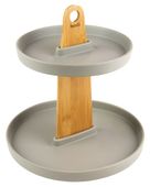 PATERA DWUPOZIOMOWA CERAMIKA I DREWNO HUSLA 73975