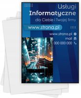 Ulotki A4 reklamowe firmowe 5000szt różne wzory USŁUGI INFORMATYCZNE