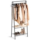 Stojak Wieszak Stojący Podłogowy Metalowy Garderoba Półka na Ubrania Odzież