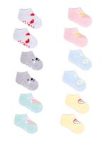 Skarpety stopki dziewczęce bawełniane z ABS 6PAK 31-34 YOCLUB