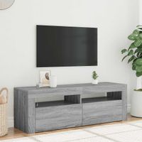 Szafka pod TV z LED, szary dąb sonoma, 120x35x40 cm