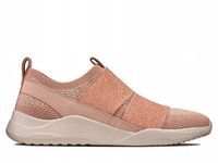 Półbuty damskie Clarks Sift Slip beżowo różowe skórzane wsuwane 36