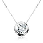 naszyjnik celebrytka z brylantem 0,15ct
