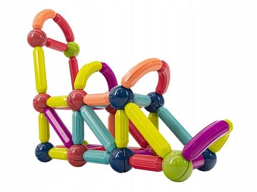 KLOCKI MAGNETYCZNE EDUKACYJNE MAGNETIC STICKS 64 ELEMENTY PREZENT na Arena.pl