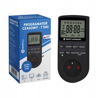 PROGRAMATOR CZASOWY WŁĄCZNIK WYŁĄCZNIK LCD CYFROWY HARMONOGRAM 7 DNI POLSKI