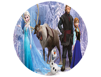 Opłatek na tort Kraina Lodu