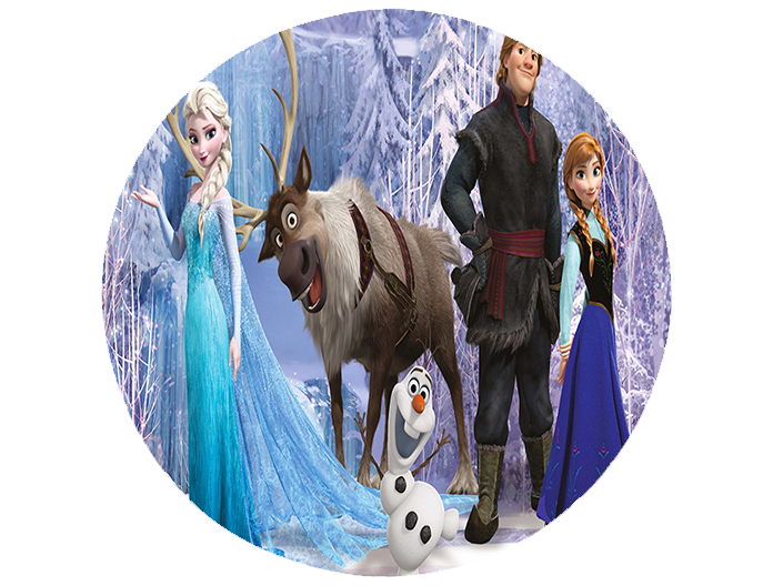 Opłatek na tort Kraina Lodu zdjęcie 1