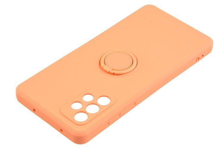 Etui Pastel Ring do Samsung Galaxy A72 pomarańczowy zdjęcie 5