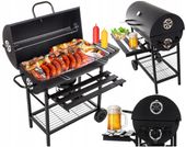 GRILL WĘGLOWY DUZY RUSZT POKRYWA BECZKA XXL DLA CAŁEJ RODZINY