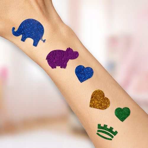 ZESTAW DO ROBIENIA TATUAŻY DUŻY BROKATOWE TATUAŻE ZMYWALNE SZABLONY DIY na Arena.pl