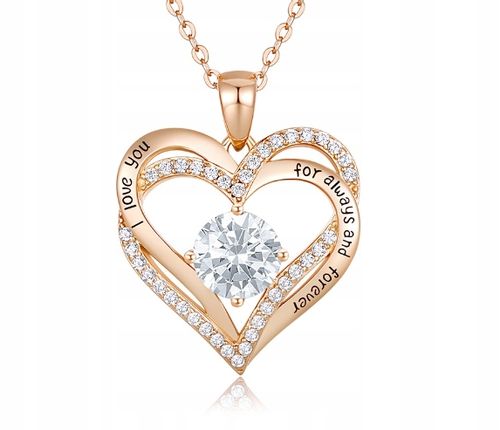 NASZYJNIK SREBRNY 925 + WISIOREK SERDUSZKO, PROJEKTOWANIE MARKI CDE na Arena.pl