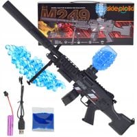 DUŻY KARABIN AUTOMAT ELEKTRYCZNY 2W1 ASG KULKI ŻEL-WODNE M249 ZABAWKA