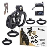 KLATKA NA PENISA PAS CNOTY Z ZAPIĘCIEM NA KLUCZ BDSM CHASTITY CAGE S