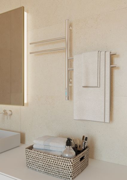 ELNA Grzejnik łazienkowy elektryczny Vertical 4 ruchome ramiona Chrome zdjęcie 2