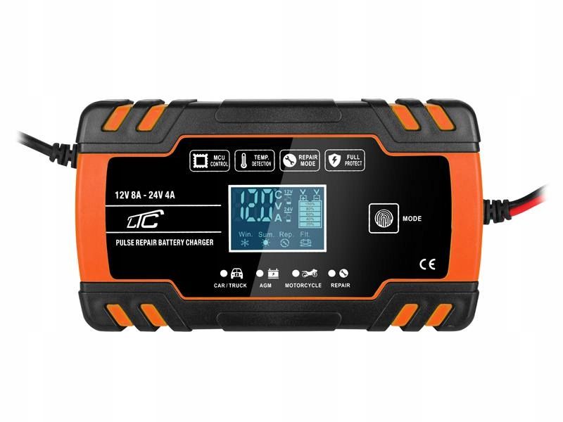 Prostownik mikroprocesorowy LCD 12V 8A - 24V 4A zdjęcie 2