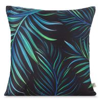 Poszewka z mikrofibry z nadrukiem PALM 40X40 czarna+zielona