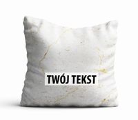 Poduszka Dekoracyjna MARMUR  z Twoim napisem M08