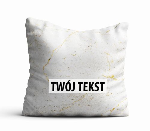 Poduszka Dekoracyjna MARMUR  z Twoim napisem M08 na Arena.pl