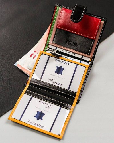 mały, skórzany portfel męski - rovicky na Arena.pl