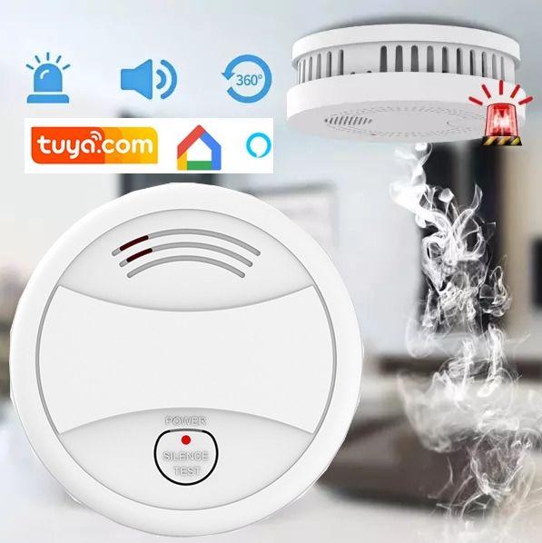 CZUJNIK DETEKTOR SENSOR DYMU WiFi TUYA SMART Idomtuya zdjęcie 2
